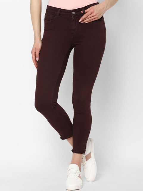 

Allen Solly Woman Women Maroon Skinny Fit Jeans