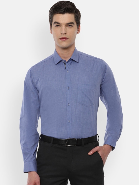 

Van Heusen Men Blue Solid Formal Shirt