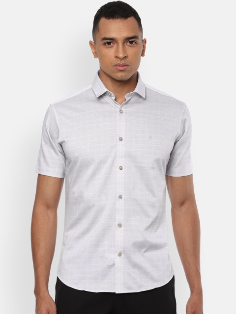 

Van Heusen Sport Men Grey Slim Fit Checked Casual Shirt