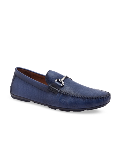 

Regal Men Blue Textured Leather Loafers