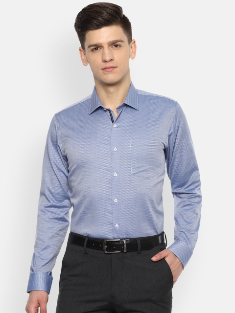 

Van Heusen Men Blue Slim Fit Self Design Formal Shirt