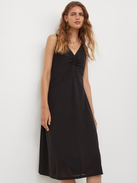 

H&M Black V-Neck Dress
