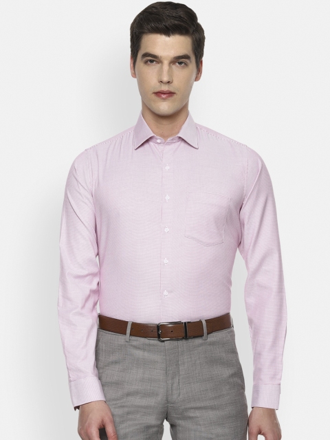 

Van Heusen Men Pink Slim Fit Self Design Formal Shirt