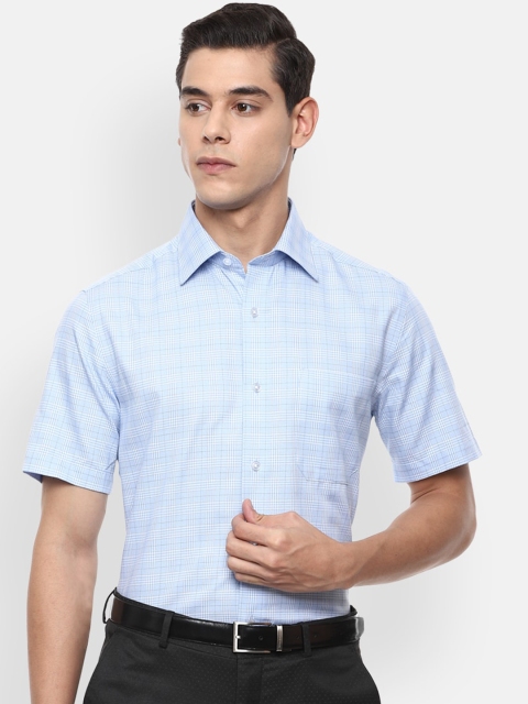

Louis Philippe Men Blue Checked Formal Shirt
