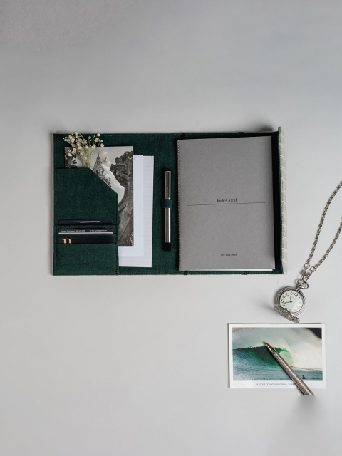 

IndieGood Green & Beige Striped The Diary Organizer
