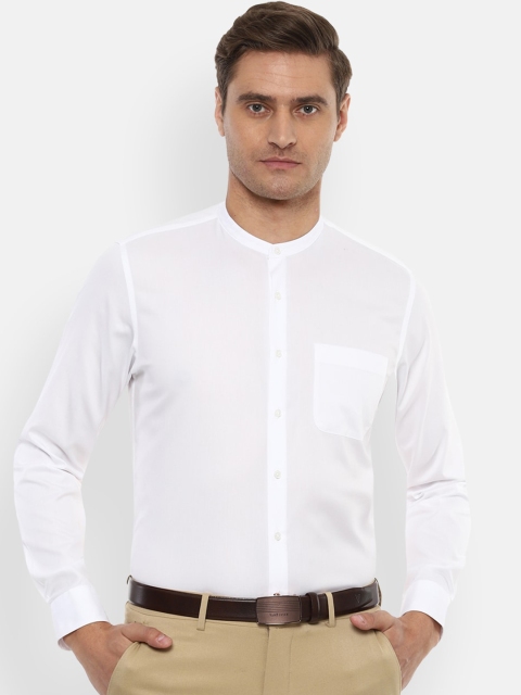 

Van Heusen Men White Slim Fit Band Collar Formal Shirt