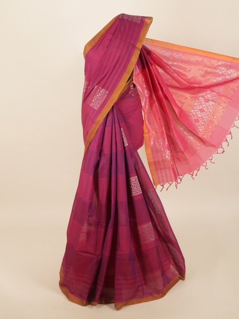 

Pothys Violet Woven Design Saree