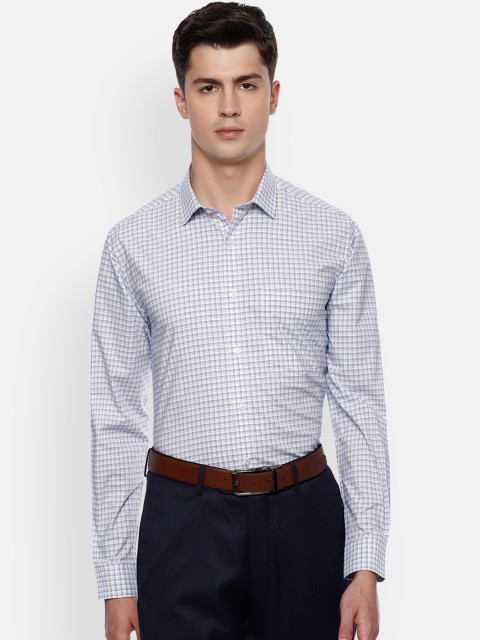 

Van Heusen Men White Checked Formal Shirt