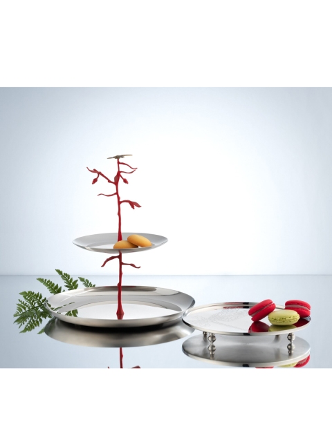 

ARTTDINOX Steel-Toned Stainless Steel Entranced Forest Collection Maze 2 Platter