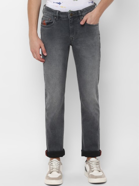 

SIMON CARTER LONDON Men Grey Slim Fit Heavy Fade Jeans
