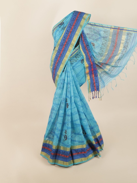 

Pothys Blue & Black Bagh Saree