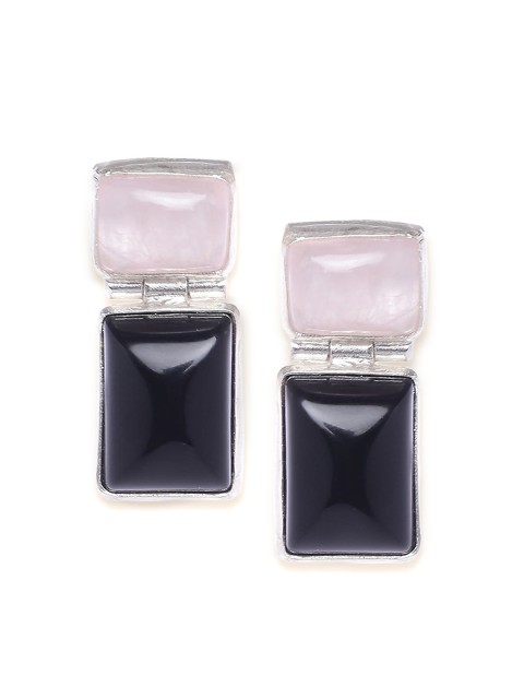 

Fabindia Silver-Toned Contemporary Drop Earrings