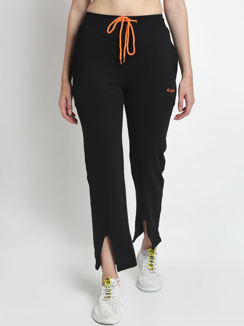 

Club York Women Black Solid Straight- Fit Track Pants