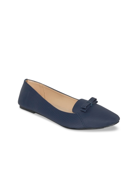 

People Women Navy Blue Ballerinas with Bows Flats