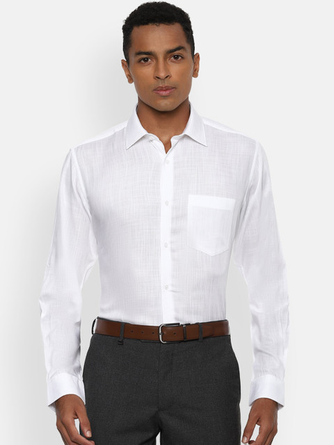 

Van Heusen Men Solid White Formal Shirt