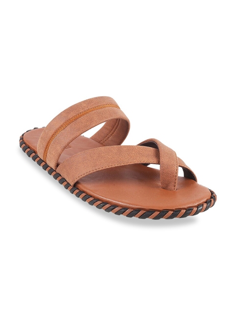 

Mochi Men Brown & Black Comfort Sandals