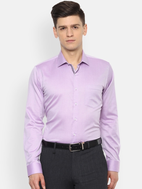 

Van Heusen Men Purple Printed Slim Fit Formal Cotton Shirt