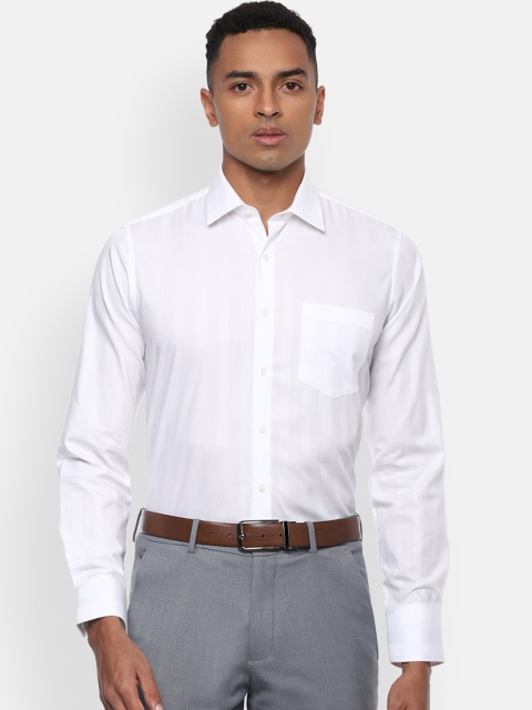 

Van Heusen Men White Solid Slim Fit Cotton Formal Shirt