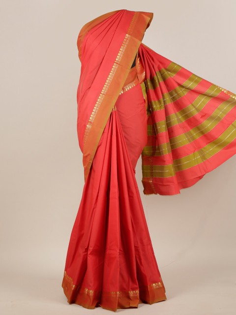 

Pothys Coral Pink Art Silk Saree