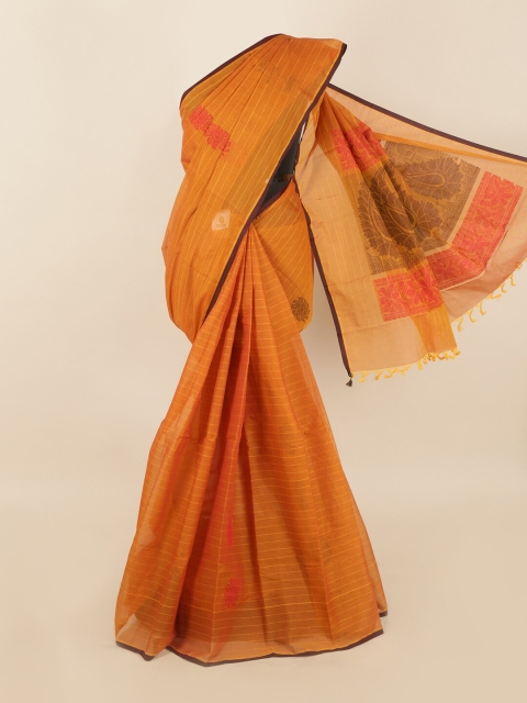 

Pothys Orange & Red Striped Saree
