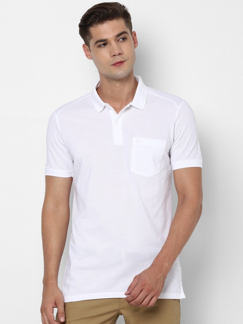 

Allen Solly Men White Solid Polo Collar T-shirt