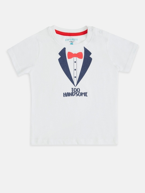 

Pantaloons Baby Boys White Printed T-shirt