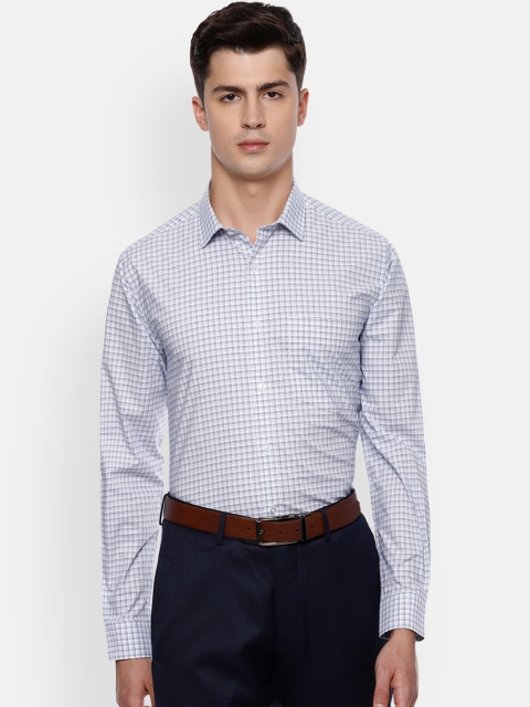 

Van Heusen Men White Checked Formal Shirt
