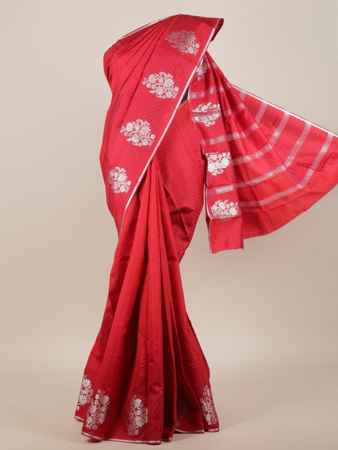

Pothys Red Woven Design Art Silk Saree