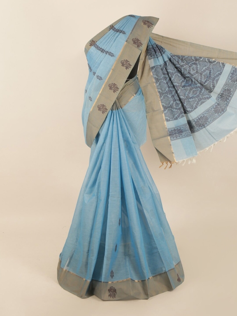 

Pothys Blue Ethnic Motifs Saree