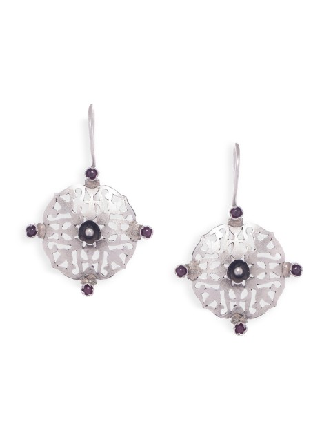

Fabindia Silver-Toned Contemporary Drop Earrings