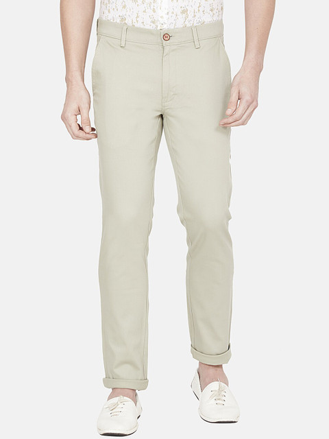 

Oxemberg Men Off White Slim Fit Chinos