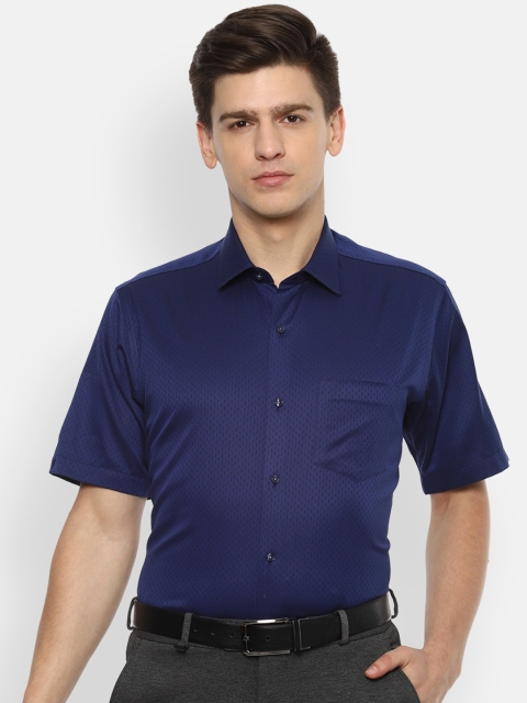 

Van Heusen Men Navy Blue Micro Printed Formal Shirt