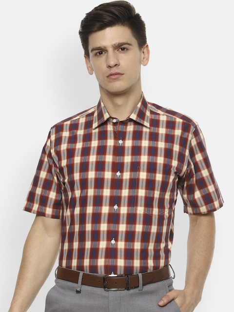 

Van Heusen Men Maroon Checked Casual Shirt