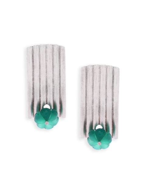 

Fabindia Silver-Toned Contemporary Stud Earrings