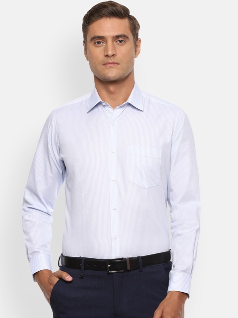 

Van Heusen Men Blue Striped Casual Shirt