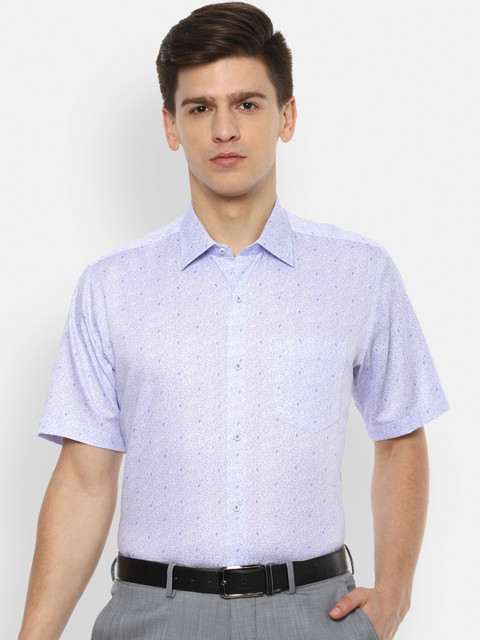 

Van Heusen Men Blue Printed Formal Shirt