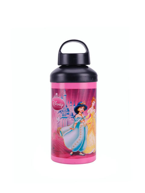 

Disney Girls Pink & Yellow Princess Printed Stainless Steel Double Walled Water Bottle