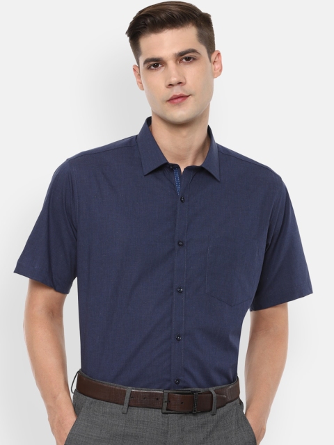

Van Heusen Men Navy Blue Casual Shirt
