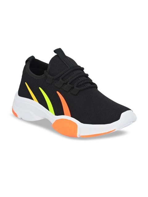 

Fentacia Men Black Woven Design Sneakers