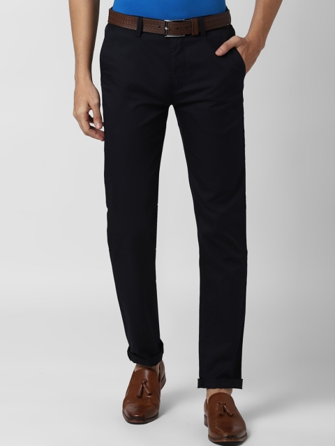 

Peter England Casuals Men Navy Blue Slim Fit Trousers