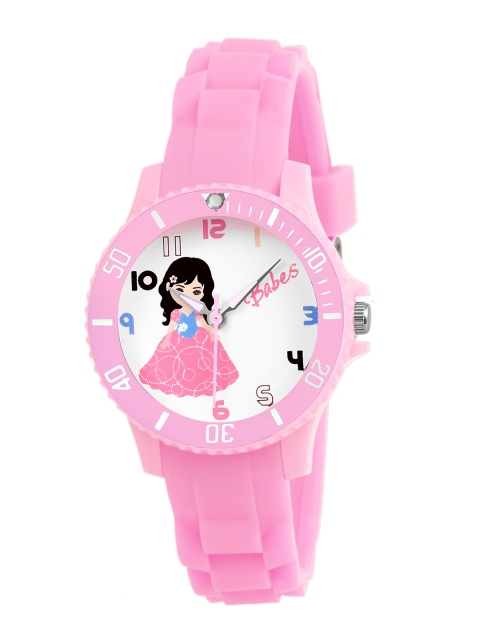 

Kool Kidz Unisex Kids Multicoloured Printed Dial & Pink Straps Analogue Watch