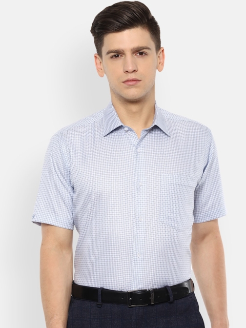 

Van Heusen Men Blue Printed Casual Shirt
