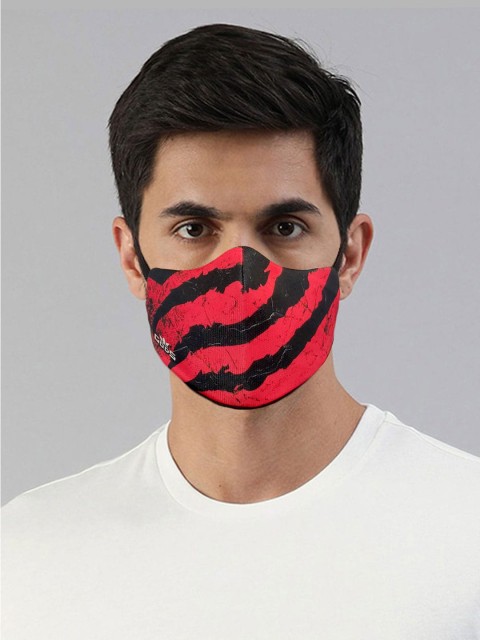 

GODS Black & Red Printed Outdoor Reusable Cloth Face Mask