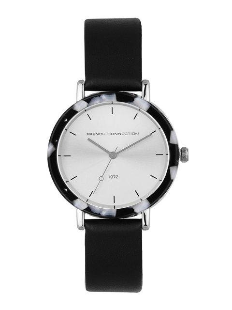 

French Connection Women Round Dial & Black Straps Analogue Watch