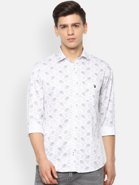 

Louis Philippe Sport Men White Floral Printed Slim Fit Casual Cotton Shirt