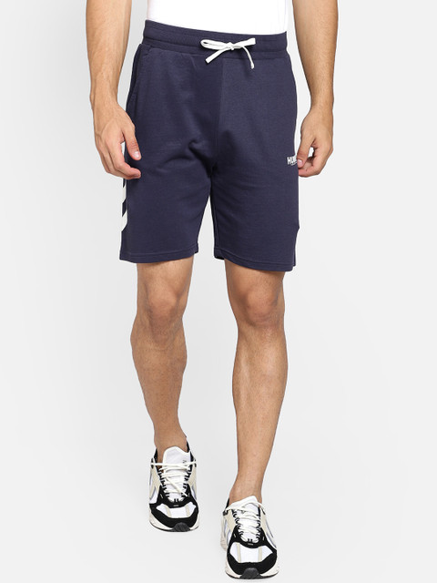 

hummel Men Navy Blue Mid-Rise Regular Shorts