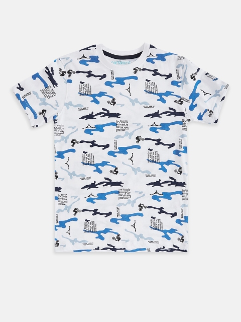 

Pantaloons Junior Boys White Printed T-shirt