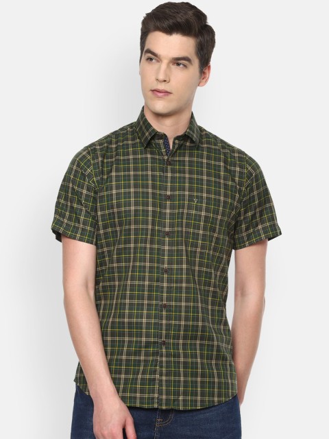 

Van Heusen Sport Men Green Slim Fit Tartan Checked Casual Shirt