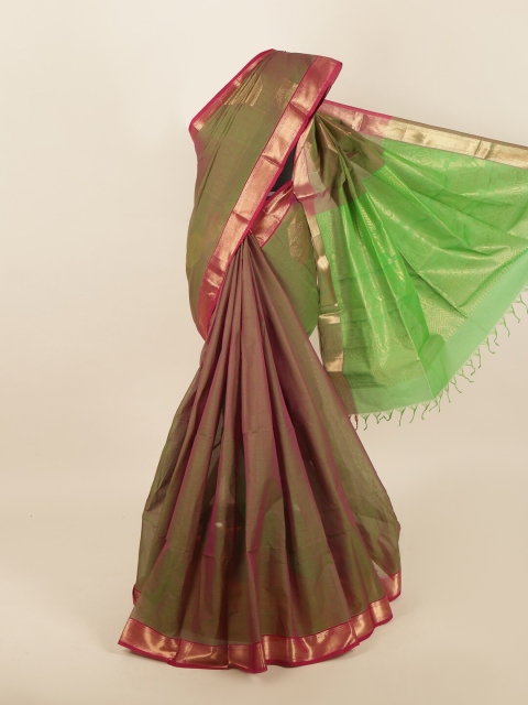 

Pothys Green & Magenta Ethnic Motifs Saree