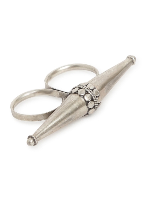

Fabindia Silver-Toned Dual Finger Ring